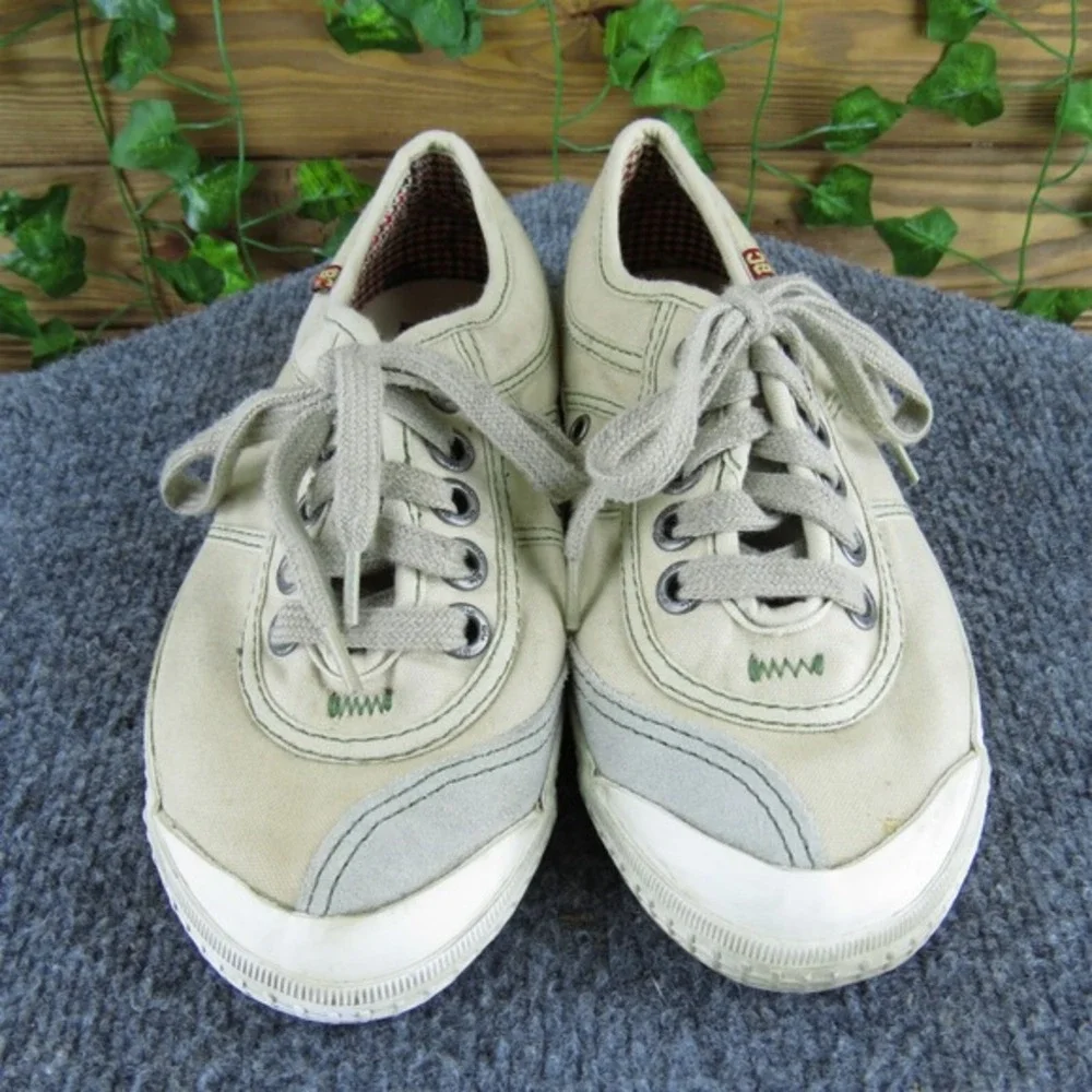 BC Footwear Women's Houndstooth Sneaker Beige Fabric Sz 6.5‎ Medium  Used 2025